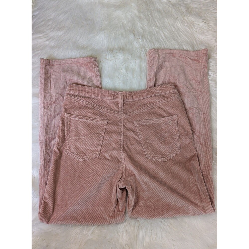Anthropologie Pilcro Size 31 Robbie Pink Corduroy Pants High Rise Flare Jeans - Picture 9 of 13